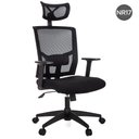 Ver imagem 2 de Cadeira Escritório Nr-17 Giratória Presidente Anm312 Anima Dallas Tela Preta Base Rodízio