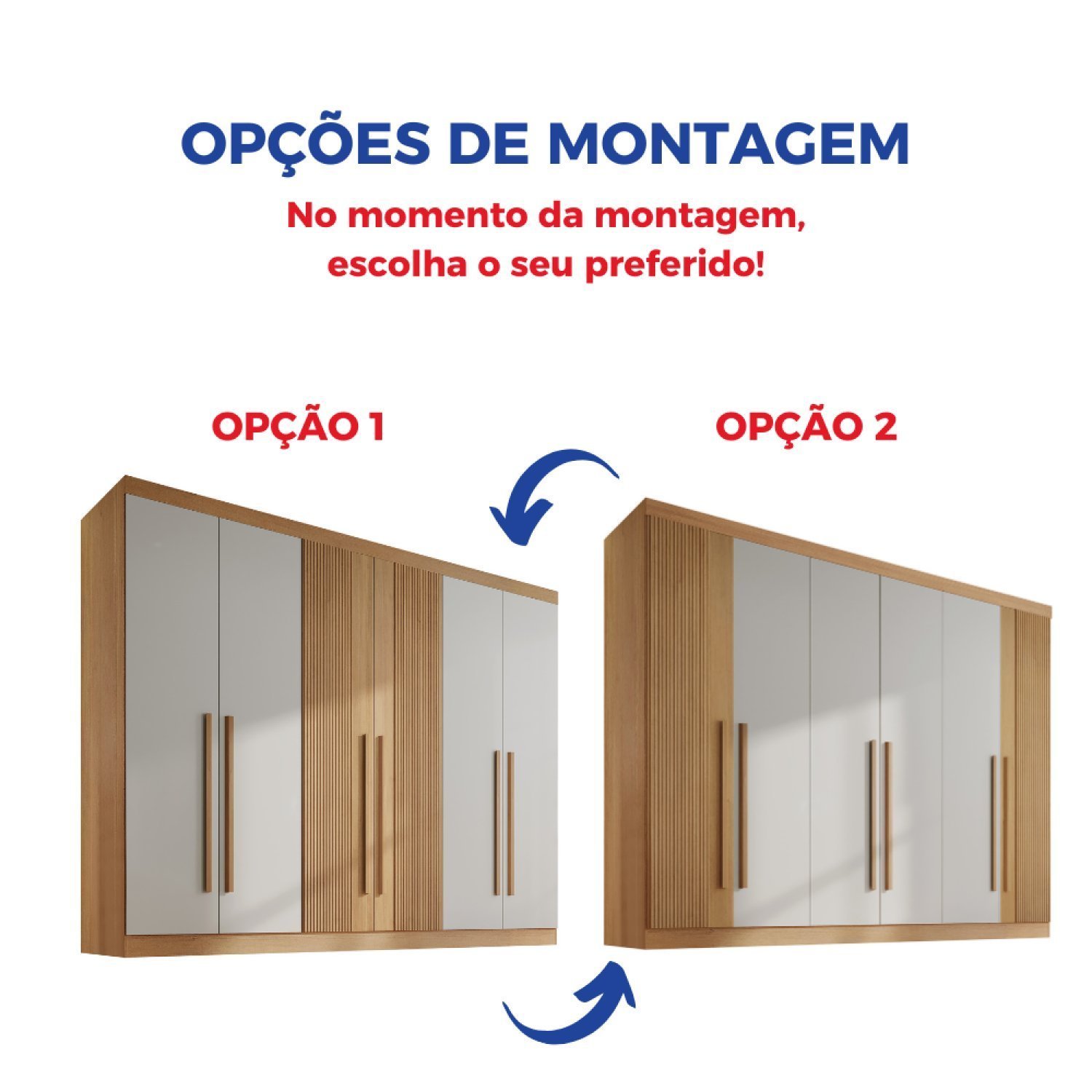 Guarda-roupa Casal MDF Ripado 6 Portas 6 Gavetas Paris Plus  - 3