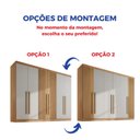 Ver imagem 3 de Guarda-Roupa Casal MDF Ripado 6 Portas 6 Gavetas Paris Plus Marrom/Cinamomo/Off White