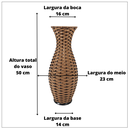 Ver imagem 4 de kit 02 Vasos Decorativo Aladim Junco Sintético Cor Avelã