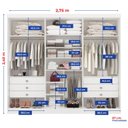 Ver imagem 5 de Guarda-Roupa Casal MDF Ripado 6 Portas 6 Gavetas Paris Plus Branco