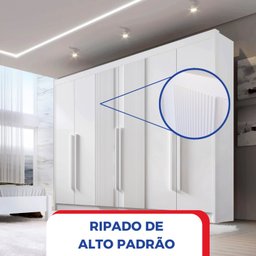 Guarda-roupa Casal MDF Ripado 6 Portas 6 Gavetas Paris Plus  - 9