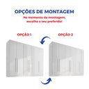 Ver imagem 3 de Guarda-Roupa Casal MDF Ripado 6 Portas 6 Gavetas Paris Plus Branco