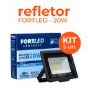 Ver imagem 2 de Kit 5 Refletores de Led 20w Fortled