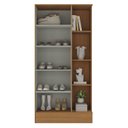 Ver imagem 3 de Sapateira para Quarto 1 Porta 7 Prateleiras Espresso Móveis Bege/Cinamomo/Off White