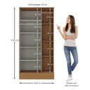 Ver imagem 5 de Sapateira para Quarto 1 Porta 7 Prateleiras Espresso Móveis Bege/Cinamomo/Off White