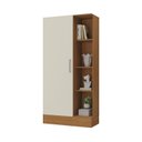 Ver imagem 2 de Sapateira para Quarto 1 Porta 7 Prateleiras Espresso Móveis Bege/Cinamomo/Off White