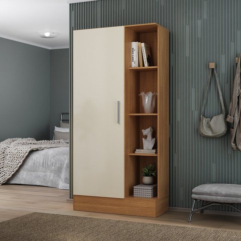 Sapateira para Quarto 1 Porta 7 Prateleiras Espresso Móveis