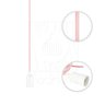 Pendente Industrial Cabo Tecido Triplo CR E27 Vintage:Rosa Claro - 4