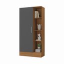 Ver imagem 2 de Sapateira para Quarto 1 Porta 7 Prateleiras Espresso Móveis Bege/Cinamomo/Chumbo