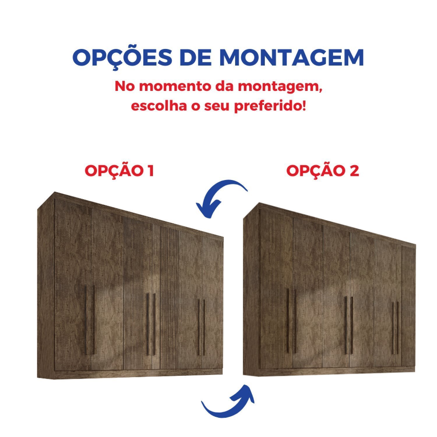 Guarda-roupa Casal MDF Ripado 6 Portas 6 Gavetas Paris Plus  - 3