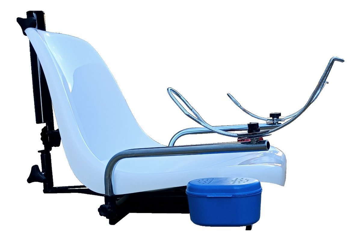 Cadeira Giratória Concha Branca Para Barco Com Acessórios - 3