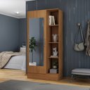 Ver imagem 1 de Sapateira para Quarto 1 Porta com Espelho Espresso Móveis