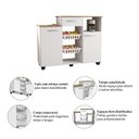 Ver imagem 3 de Fruteira Balcão de Cozinha Multiuso 2 Portas 1 Gaveta 2 Cestos Branco