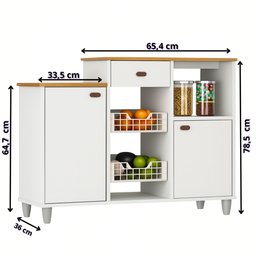 Fruteira 2 Cestos 2 Portas 1 Gaveta França - 3