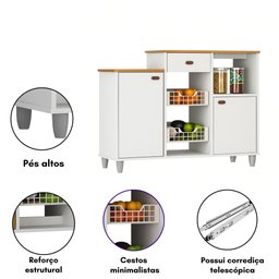 Fruteira 2 Cestos 2 Portas 1 Gaveta França - 7