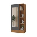 Ver imagem 2 de Sapateira para Quarto 1 Porta com Espelho Espresso Móveis Bege/Cinamomo/Chumbo