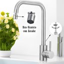 Ver imagem 2 de Torneira Giratória Escovada Aço Inox Misturador Água Fria Quente Monocomando para Bancada de Cozinha