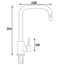 Ver imagem 6 de Torneira Giratória Escovada Aço Inox Misturador Água Fria Quente Monocomando para Bancada de Cozinha