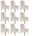 Ver imagem 1 de Kit 9 Cadeira Paris Corino Bege - Dominic Decor