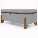 Ver imagem 2 de Puff Recamier Baú Versallies 200 Cm para Sala Quarto Pé de Cama Hall de Entrada Bouclé Premium Luxo
