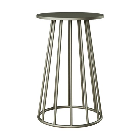 Base Cone Mesa Jantar Cozinha Aço para Tampo Vidro ou Madeira 50cm