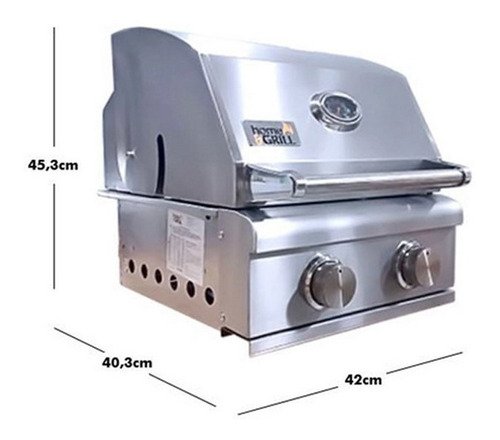 Churrasqueira a Gás 2 Queimadores Smart Home&Grill - GN - 2