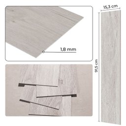 Piso Vinílico Auto Adesivo Régua Madeira Manta Caixa 5m² Brinovar - 7