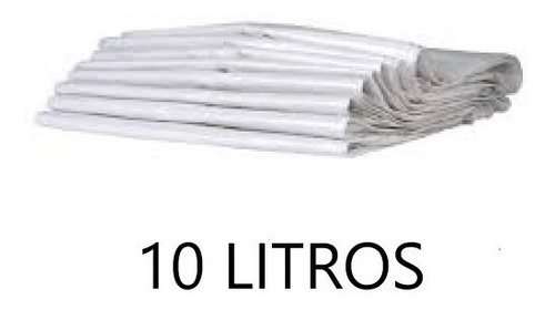 Saco Lixo Branco para Cozinha Banheiro 10 Litros - 100 Und. Cor:branco