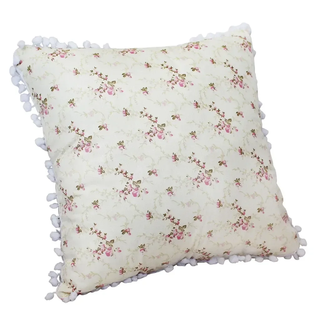 Almofada Decorativa Estampada Floral Rosa