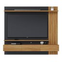Ver imagem 3 de Painel Home Suspenso Para Tv 70 Pol. 180cm Buriti C05 Noce Milano/preto Fosco - Mpozenato