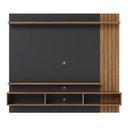 Ver imagem 4 de Painel Home Suspenso Para Tv 70 Pol. 180cm Buriti C05 Noce Milano/preto Fosco - Mpozenato
