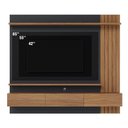 Ver imagem 2 de Painel Home Suspenso Para Tv 70 Pol. 180cm Buriti C05 Noce Milano/preto Fosco - Mpozenato