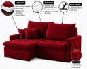Ver imagem 2 de Sofá Cristal Caixa Zero 200cm - Vermelho