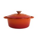 Ver imagem 6 de Jogo de Panelas Ferro Fundido Esmaltado 4 Peças Laranja