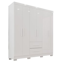 Guarda-roupa Casal 6 Portas 2 Gavetas Estrela Premium - 3