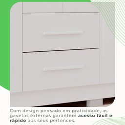 Guarda-roupa Casal 6 Portas 2 Gavetas Estrela Premium - 7