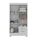 Ver imagem 3 de Guarda Roupa Infantil 4 Portas e 2 Gavetas Amy Espresso Móveis Branco