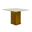Ver imagem 3 de Mesa Napoli 90x90 Freijó Tampo Off C/vidro 4 Cadeiras Leifer