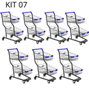 Ver imagem 1 de Kit 07 Carrinhos de Compras Supermercado Lojas Reforçado 90l