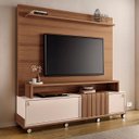 Ver imagem 2 de Estante Painel de Tv 65 Pol 180cm Cloe H01 Castanho/off White - Mpozenato
