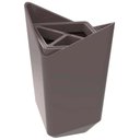 Ver imagem 2 de Kit Bandeja Decorativa Branca e Porta Escova de Dentes Cinza Plástico Banheiro Lavabo