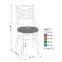 Ver imagem 3 de Kit 2 Cadeiras Cromadas CC34 - A102 Cinza/Cromado/Branco