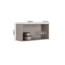 Ver imagem 4 de Armário de Cozinha para Geladeira 1 Porta Horizontal Basculante 80cm 100% MDF Essence Itatiaia Cinza/Fendi/Gris