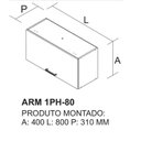 Ver imagem 4 de Armário de Cozinha para Geladeira 1 Porta Horizontal Basculante 80cm 100% MDF Essence Itatiaia