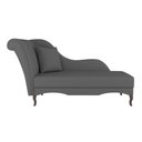 Ver imagem 2 de Divã Recamier Chaise Longue Valentina Clássico com Pés de Madeira Bouclê Cinza Escuro - Desk Design