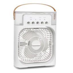 Mini Climatizador de Ar com Reservatório para Água e Gelo com Led Variado - 1 Mini Climatizador de Ar com Reservatório para Água e Gelo com Led Variado - 1