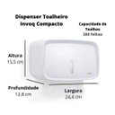 Ver imagem 2 de Dispenser de Papel Interfolha Invoq Compacto Branco