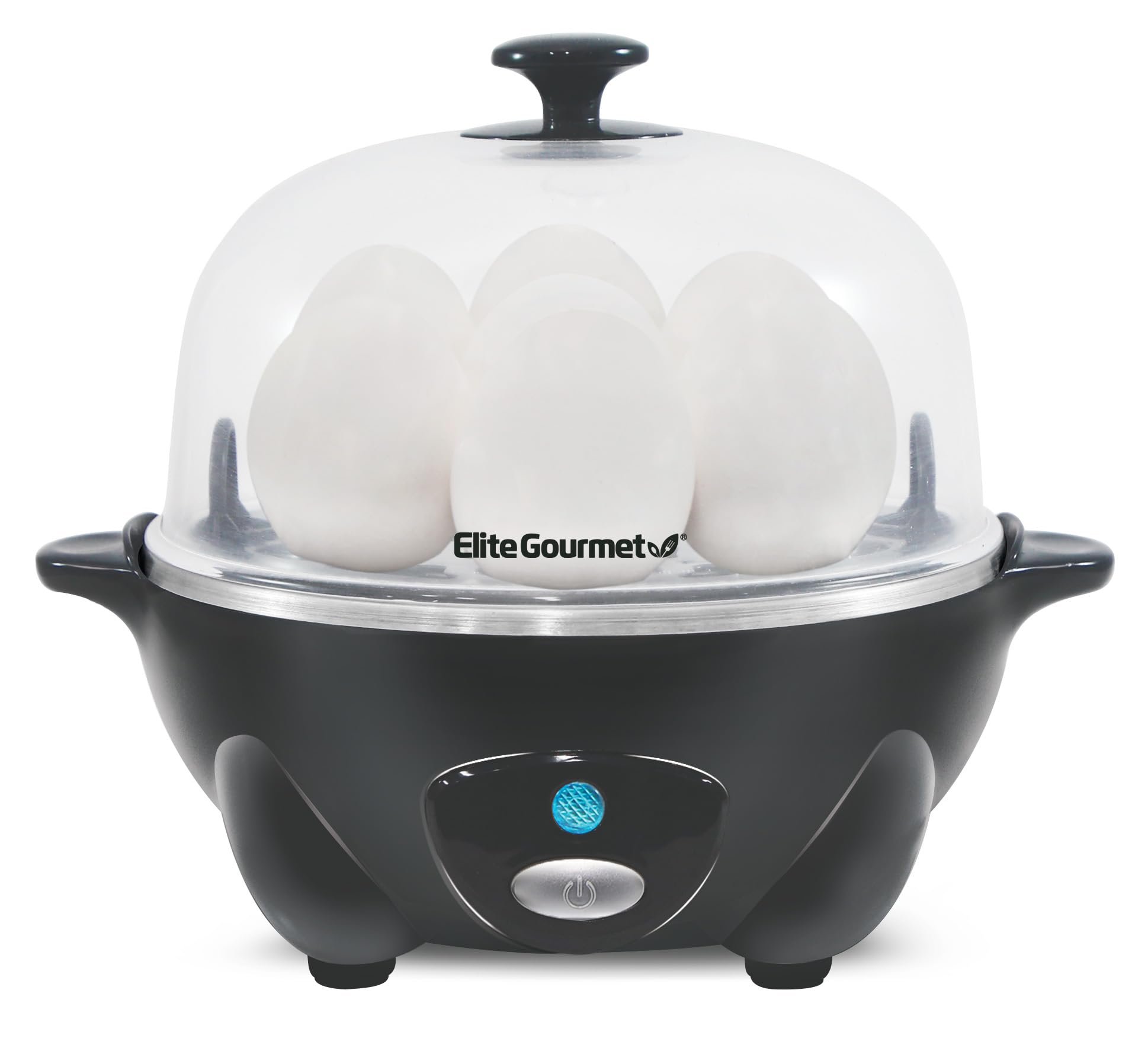 Elite Gourmet Egg Cooker Rápido com Capacidade para 7 Ovos (cor Ash)