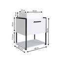 Ver imagem 4 de Gabinete para Banheiro Suspenso 50cm P1009 Branco com Cuba